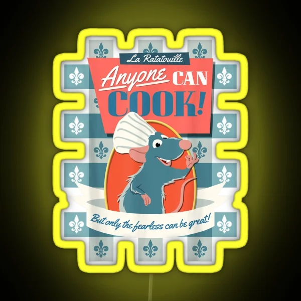 Anyone Can Cook Poster RGB Neon Sign