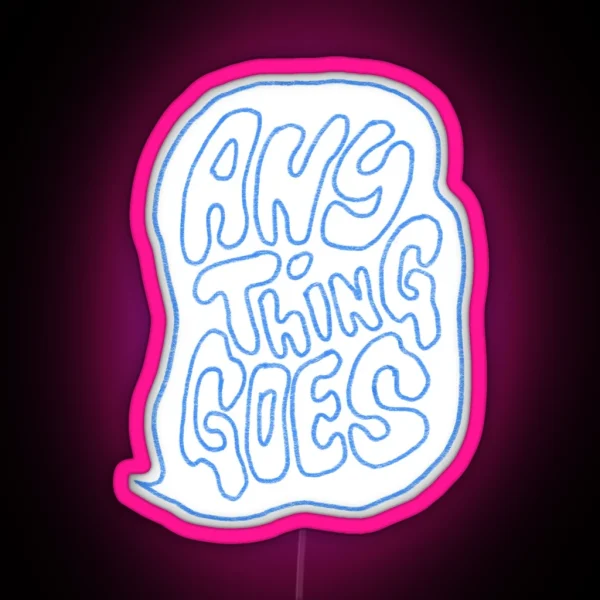 Anything Goes Podcast Blue RGB Neon Sign