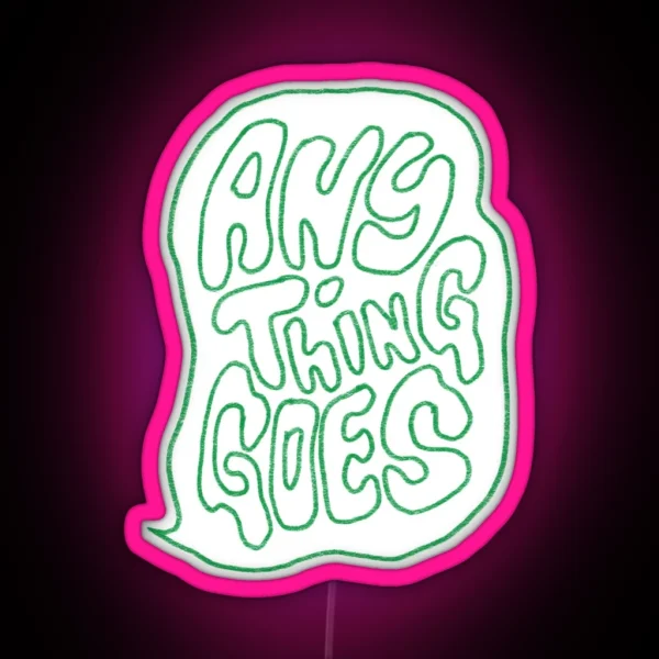 Anything Goes Podcast Green RGB Neon Sign