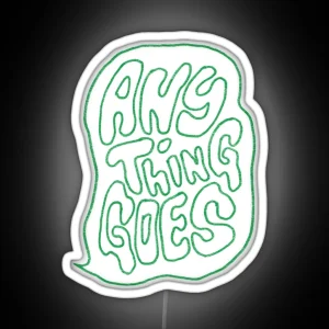 Anything Goes Podcast Green RGB Neon Sign