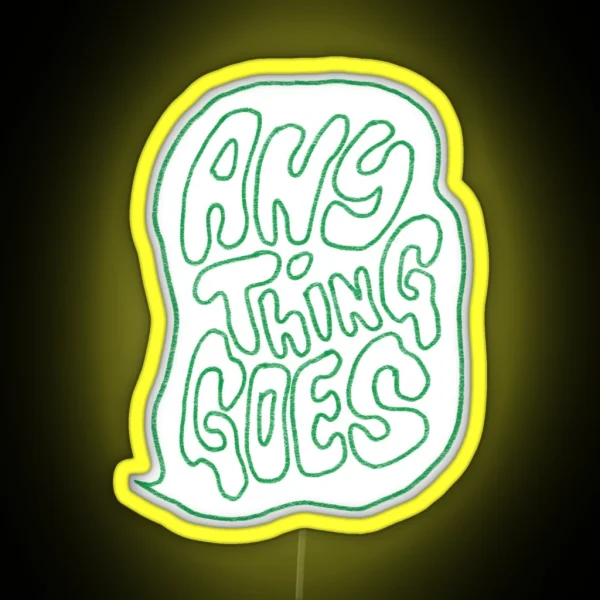 Anything Goes Podcast Green RGB Neon Sign