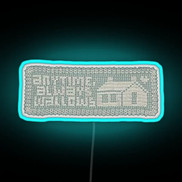 Anytime Always Wallows Home Heart Stitching Pattern RGB Neon Sign