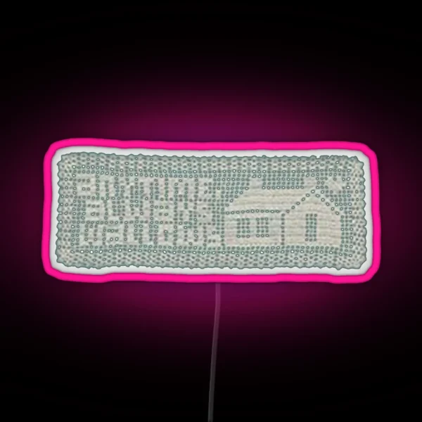 Anytime Always Wallows Home Heart Stitching Pattern RGB Neon Sign