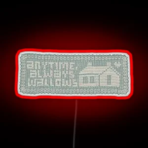 Anytime Always Wallows Home Heart Stitching Pattern RGB Neon Sign