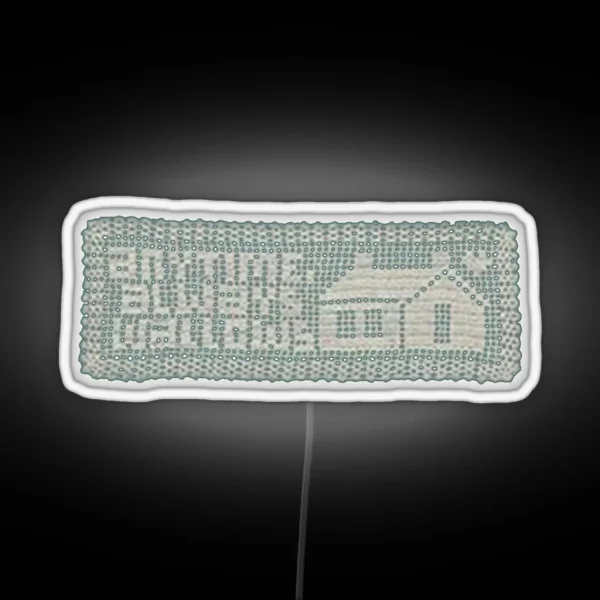 Anytime Always Wallows Home Heart Stitching Pattern RGB Neon Sign