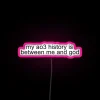 Customizable RGB Neon Sign with Ao3 History Quote and Letters