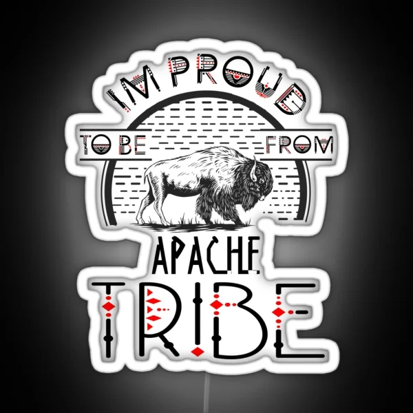 Apache Tribe Native American Indian Proud Retro Teepee RGB Neon Sign