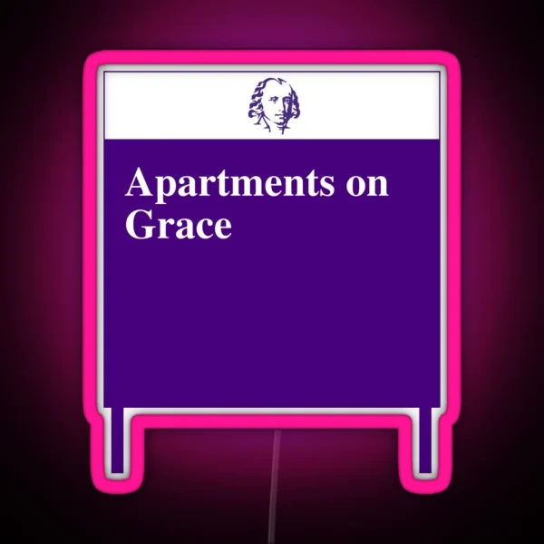Apartments On Grace Sign RGB Neon Sign