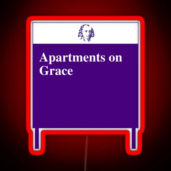 Apartments On Grace Sign RGB Neon Sign