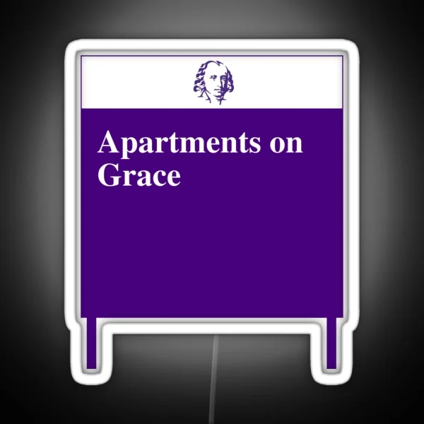 Apartments On Grace Sign RGB Neon Sign