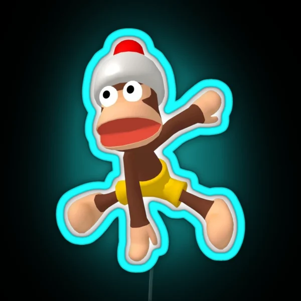 Ape Escape 3 Monkey Dance RGB Neon Sign