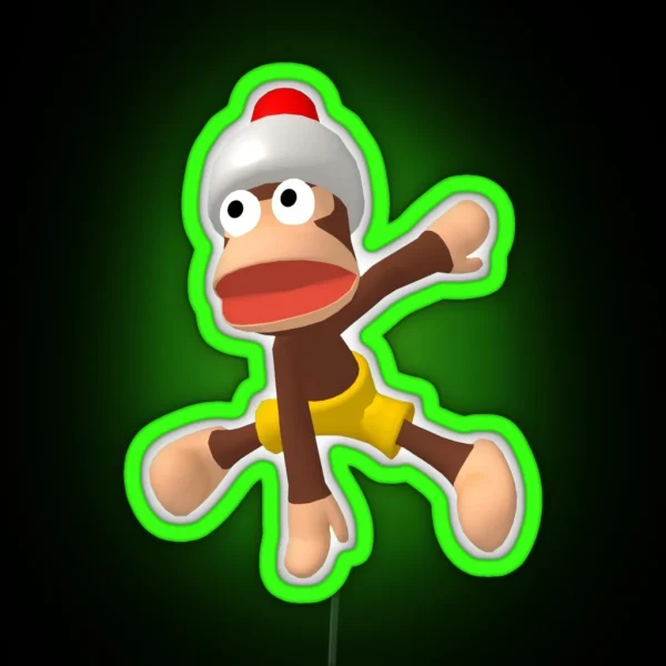 Ape Escape 3 Monkey Dance RGB Neon Sign