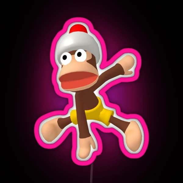 Ape Escape 3 Monkey Dance RGB Neon Sign