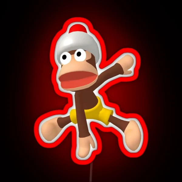 Ape Escape 3 Monkey Dance RGB Neon Sign