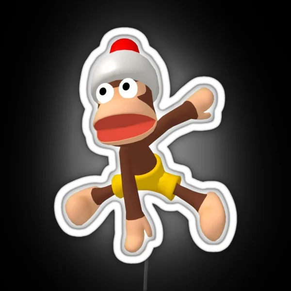 Ape Escape 3 Monkey Dance RGB Neon Sign