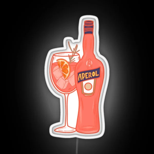 Aperol Spritz Bottle And Glass RGB Neon Sign
