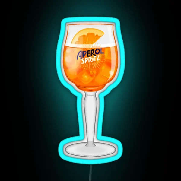Aperol Spritz In A Glass RGB Neon Sign