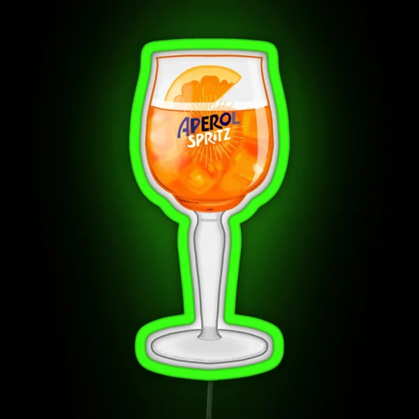 Aperol Spritz In A Glass RGB Neon Sign