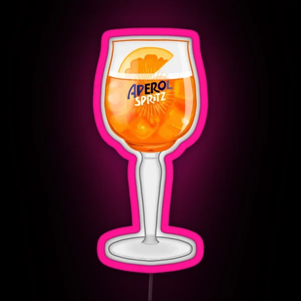 Aperol Spritz In A Glass RGB Neon Sign