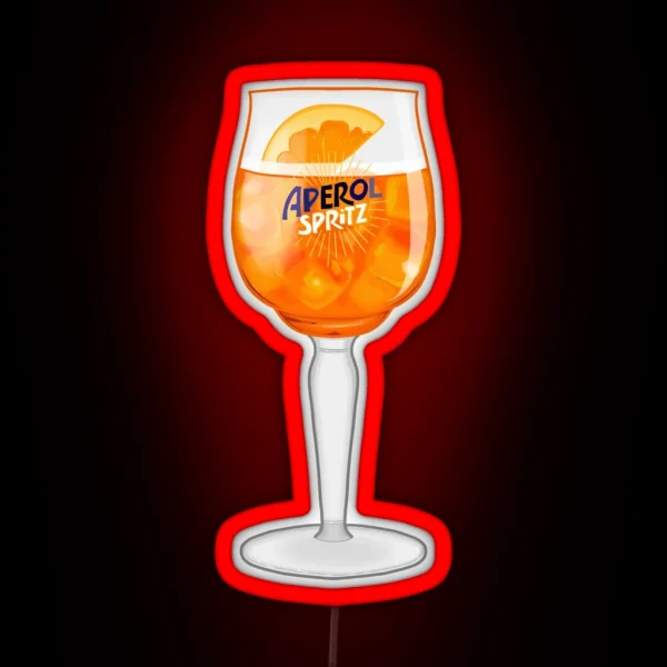 Aperol Spritz In A Glass RGB Neon Sign
