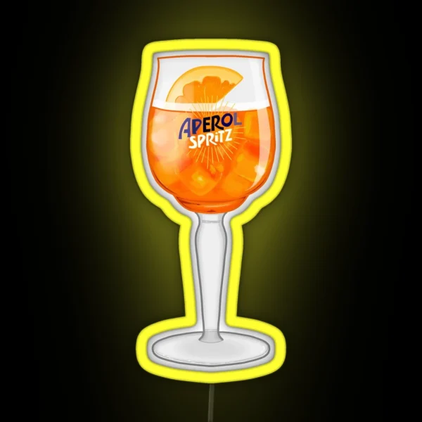 Aperol Spritz In A Glass RGB Neon Sign