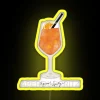 Vibrant Aperol Spritz themed LED bar decor signage display.