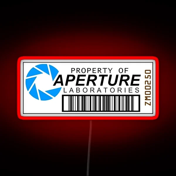 Aperture Science Laboratories Portal RGB Neon Sign