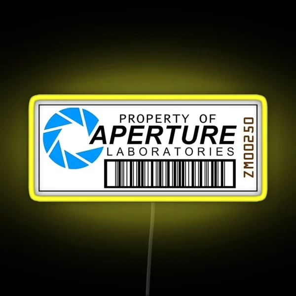 Aperture Science Laboratories Portal RGB Neon Sign