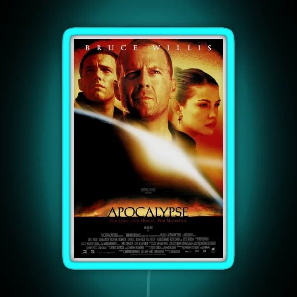 Apocalypse Movie Poster RGB Neon Sign