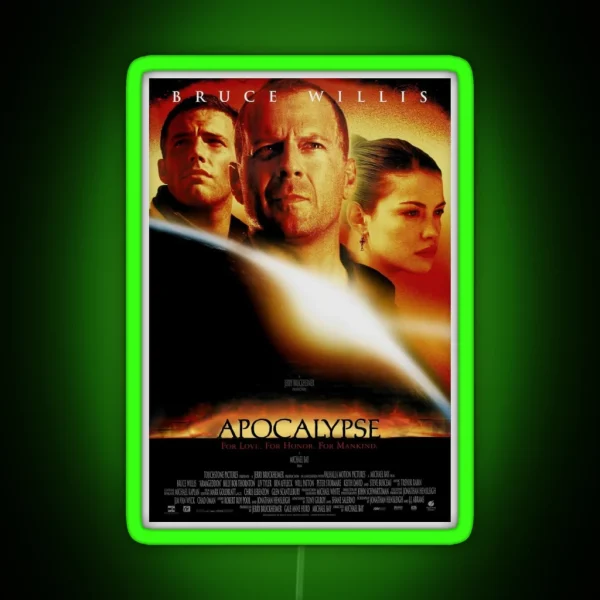 Apocalypse Movie Poster RGB Neon Sign