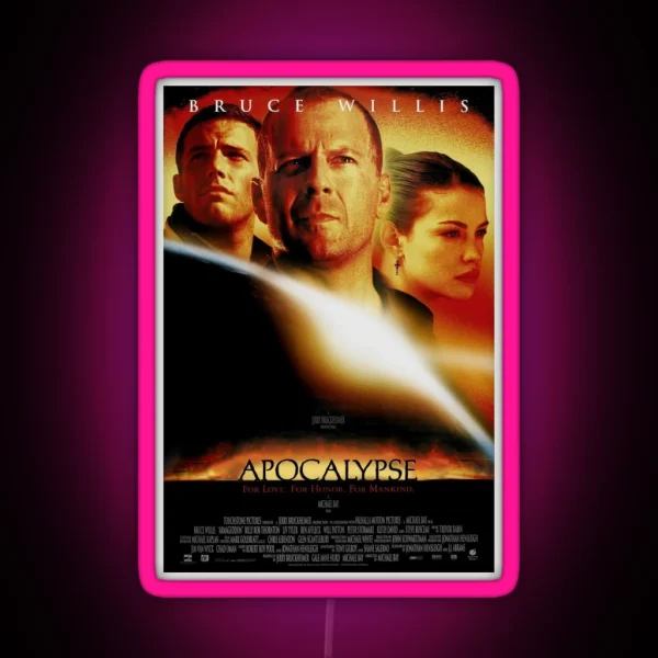 Apocalypse Movie Poster RGB Neon Sign