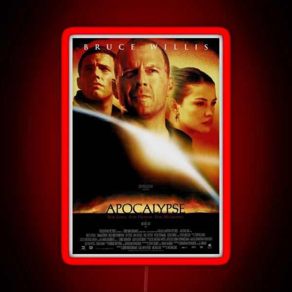 Apocalypse Movie Poster RGB Neon Sign