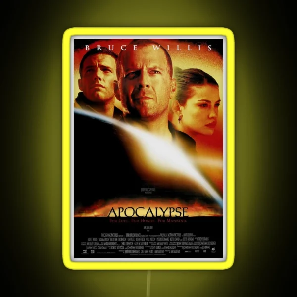 Apocalypse Movie Poster RGB Neon Sign