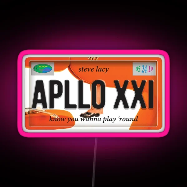 Apollo XXI Steve Lacy License Plate RGB Neon Sign