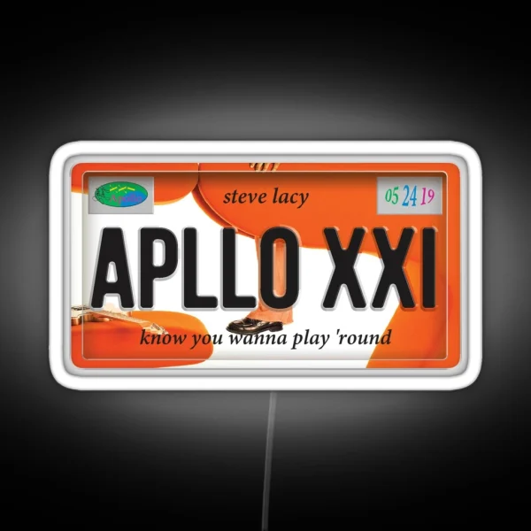 Apollo XXI Steve Lacy License Plate RGB Neon Sign