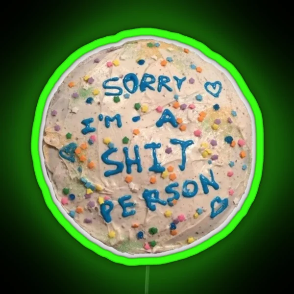 Apology Cake RGB Neon Sign