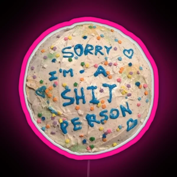 Apology Cake RGB Neon Sign