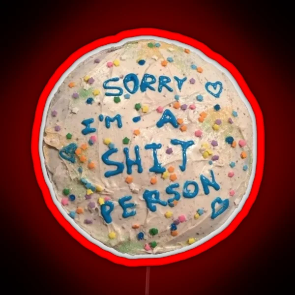 Apology Cake RGB Neon Sign