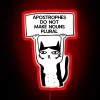 Apostrophes Do Not Make Nouns Plural Cat Red RGB Neon Sign - Image 2