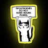 Apostrophes Do Not Make Nouns Plural Cat Red RGB Neon Sign - Image 5