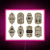Personalized customizable digital signage with vibrant RGB neon effects lighting