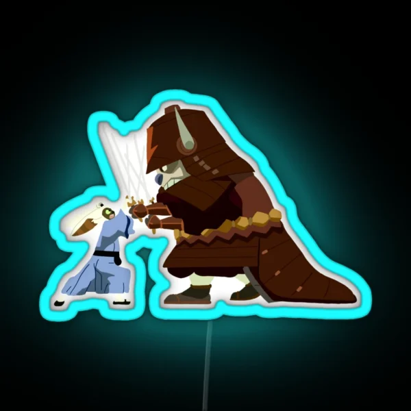 Appa And Momo Fighting RGB Neon Sign