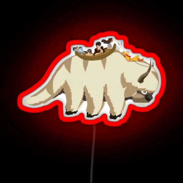 Appa Avatar The Last Airbender RGB Neon Sign