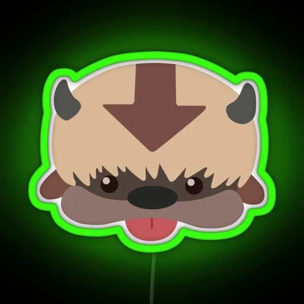 Appa Cartoon No Outline RGB Neon Sign