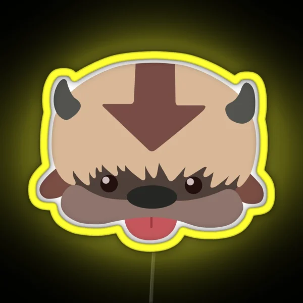 Appa Cartoon No Outline RGB Neon Sign