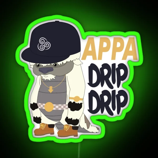 Appa Drip Drip RGB Neon Sign