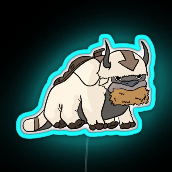 Appa Eating Hay Avatar The Last Airbender RGB Neon Sign