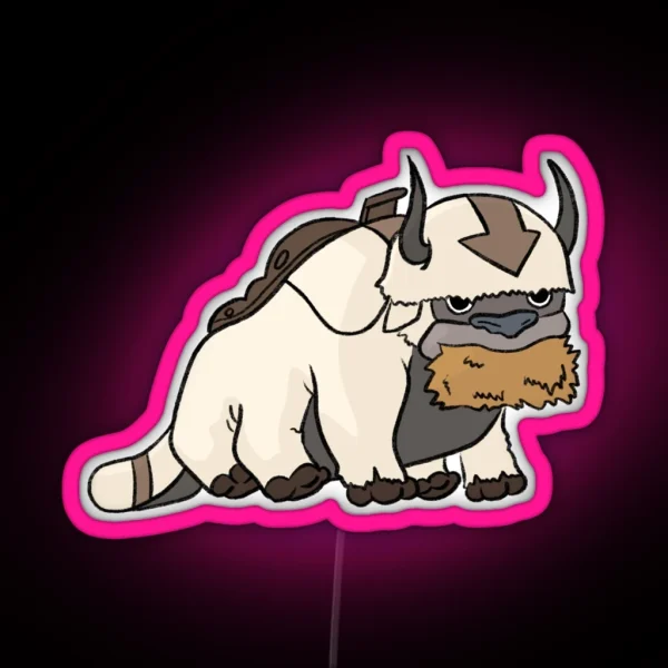 Appa Eating Hay Avatar The Last Airbender RGB Neon Sign