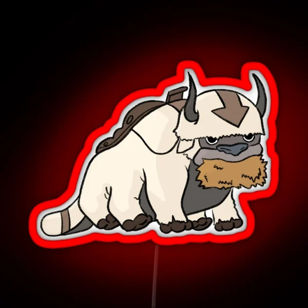 Appa Eating Hay Avatar The Last Airbender RGB Neon Sign