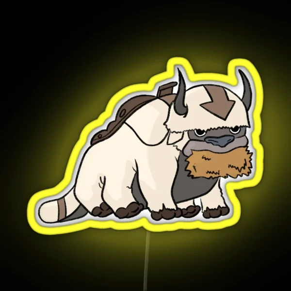 Appa Eating Hay Avatar The Last Airbender RGB Neon Sign